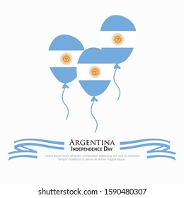Argentina flag vector. can be used for Independence Day celebrations or other events