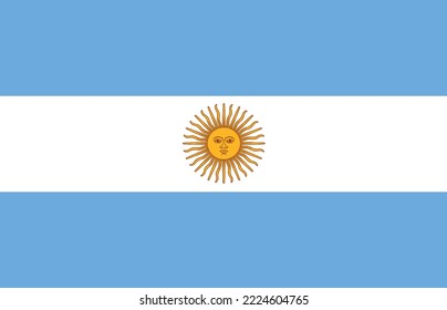 Bandera portadora de bandera argentina de diseño de país vector de color completo