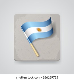 Argentina flag, vector icon