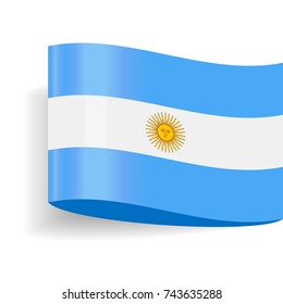 Argentina Flag Vector Icon - Illustration