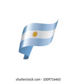 Argentina flag, vector illustration