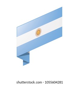 Argentina flag, vector illustration