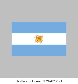 Ilustración vectorial de bandera argentina de alta calidad para ui y ux, sitio web o aplicación móvil