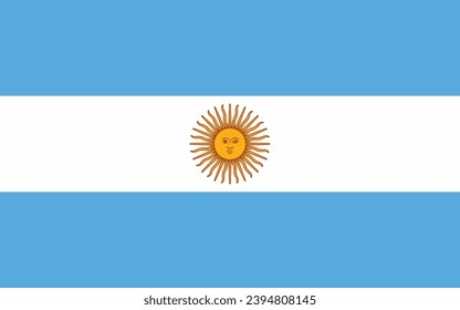 Argentina Flag Vector Illustration High Resolution 