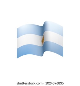 Argentina flag, vector illustration on a white background