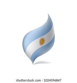 Argentina flag, vector illustration on a white background