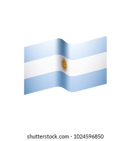 Argentina flag, vector illustration on a white background