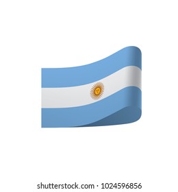 Argentina flag, vector illustration on a white background