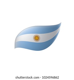 Argentina flag, vector illustration on a white background