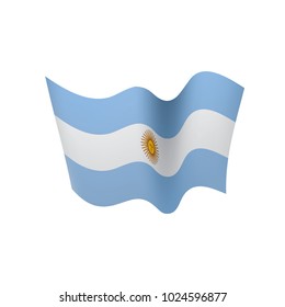 Argentina flag, vector illustration on a white background