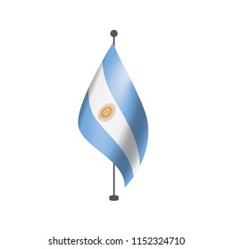 Argentina flag, vector illustration on a white background