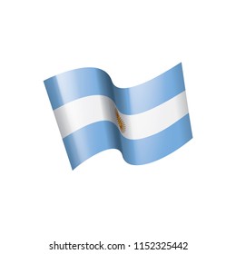 Argentina flag, vector illustration on a white background