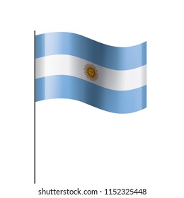 Argentina flag, vector illustration on a white background