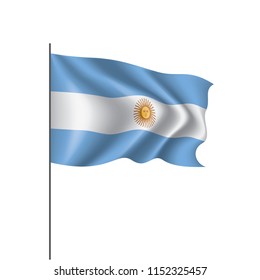 Argentina flag, vector illustration on a white background