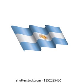 Argentina flag, vector illustration on a white background