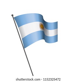 Argentina flag, vector illustration on a white background