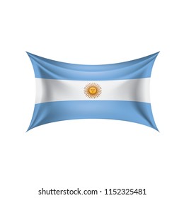 Argentina flag, vector illustration on a white background