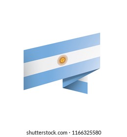 Argentina flag, vector illustration on a white background