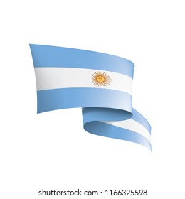 Argentina flag, vector illustration on a white background