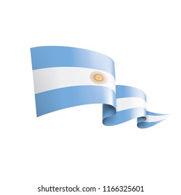 Argentina flag, vector illustration on a white background