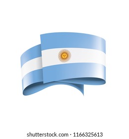 Argentina flag, vector illustration on a white background