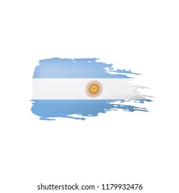 Argentina flag, vector illustration on a white background