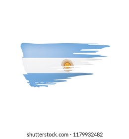 Argentina flag, vector illustration on a white background