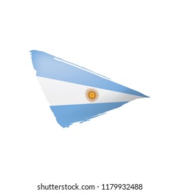 Argentina flag, vector illustration on a white background