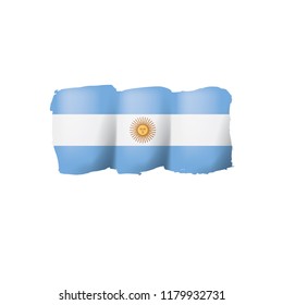 Argentina flag, vector illustration on a white background
