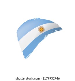 Argentina flag, vector illustration on a white background