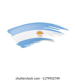 Argentina flag, vector illustration on a white background