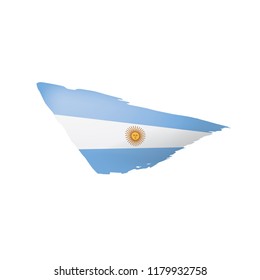 Argentina flag, vector illustration on a white background