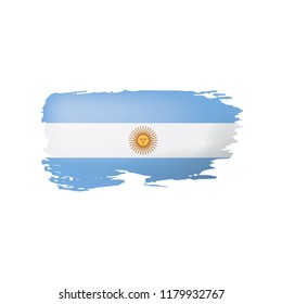 Argentina flag, vector illustration on a white background