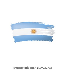 Argentina flag, vector illustration on a white background