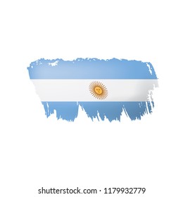 Argentina flag, vector illustration on a white background