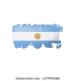 Argentina flag, vector illustration on a white background