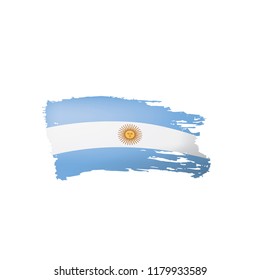 Argentina flag, vector illustration on a white background