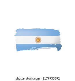 Argentina flag, vector illustration on a white background