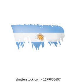 Argentina flag, vector illustration on a white background