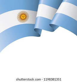 Argentina flag, vector illustration on a white background