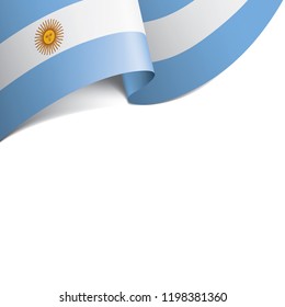 Argentina flag, vector illustration on a white background