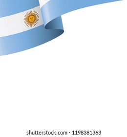 Argentina flag, vector illustration on a white background