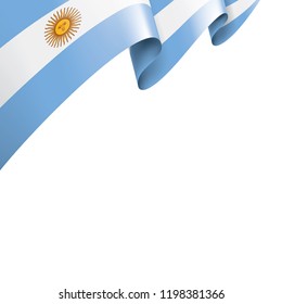 Argentina flag, vector illustration on a white background
