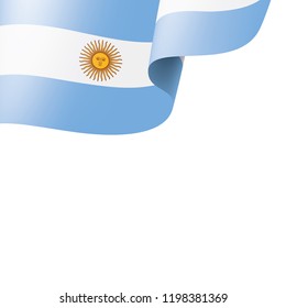 Argentina flag, vector illustration on a white background