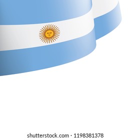 Argentina flag, vector illustration on a white background