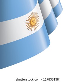 Argentina flag, vector illustration on a white background