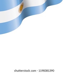 Argentina flag, vector illustration on a white background
