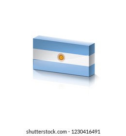 Argentina flag, vector illustration on a white background