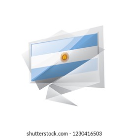 Argentina flag, vector illustration on a white background