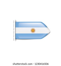 Argentina flag, vector illustration on a white background